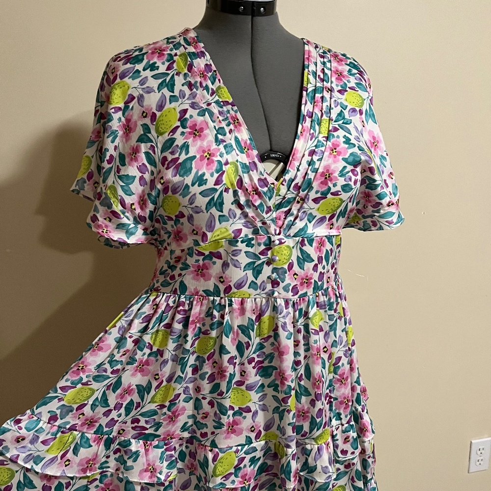 BTFL-life multi color summer dress size L